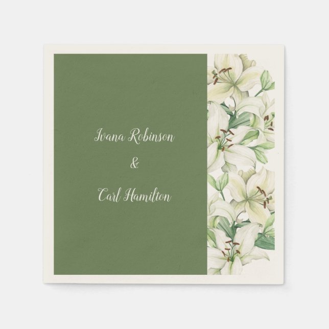 LILY Blommar Elegance Pappersservett (Framsidan)