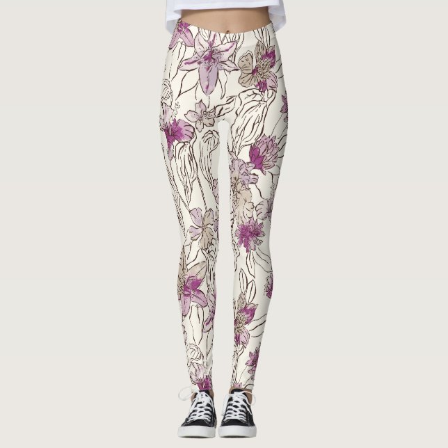 Lily Blommigt Legging (Framsida)