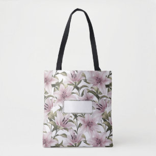 Lily blommor. Blommönster Tygkasse