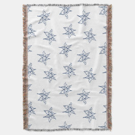 Lily blommor teckning mönster filt