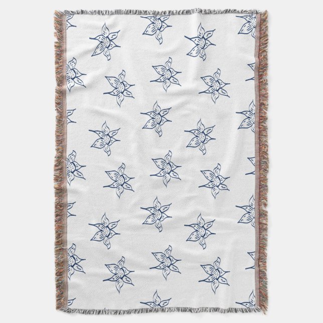 Lily blommor teckning mönster filt (Framsidan Vertikal)