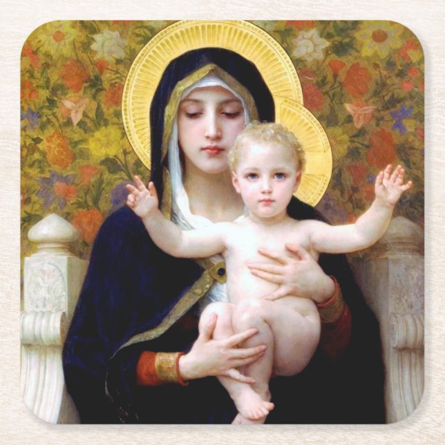 Lily, Bouguereau Underlägg Papper Kvadrat (Framsidan)