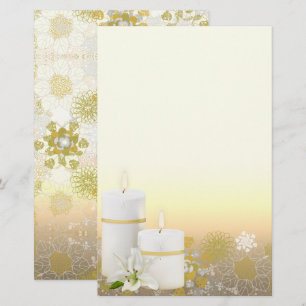 Lily Candle Stationery Brevpapper