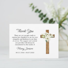 Lily Cross Sympathy Thank You Card Tack Kort