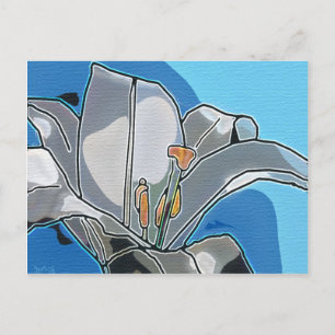 Lily Digital Art Card Vykort
