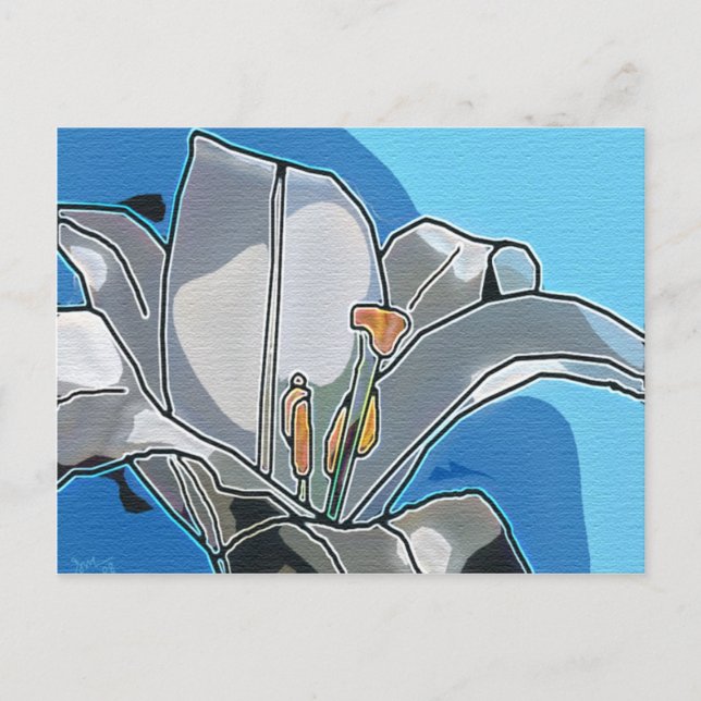 Lily Digital Art Card Vykort (Framsida)