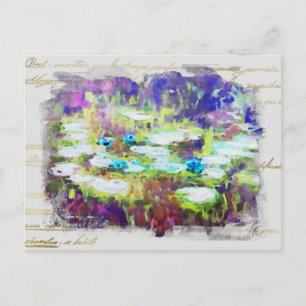 ** Lily Dynors - Monet Pond Guld Handwrite AR23 Vykort