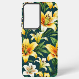 Lily färglös blomma mönster