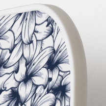 Lily Flower Bläck Sketched Mönster