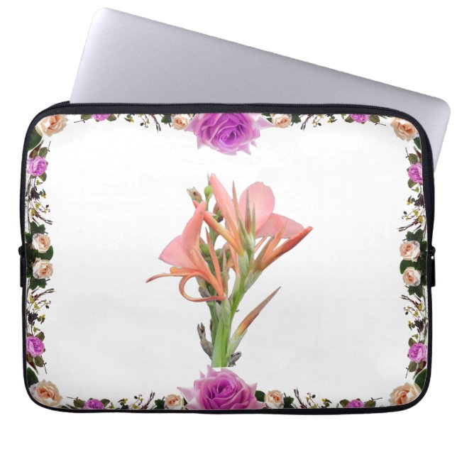 Lily Flower Botanical Art Laptop Fodral (Framsidan)