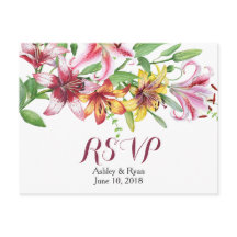 Lily Flower Bukett Bröllop RSVP