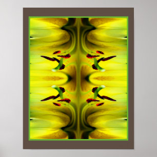 Lily Flower Fantasy Abstrakt Poster