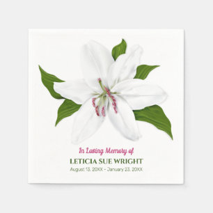 Lily Flower Funeral Memorial Pappersservett