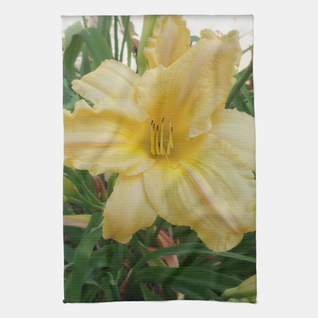 Lily Flower Gul Kökshandduk (Vertikal)