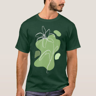 Lily Flower Horticulturist Gardener Blommigt Line T Shirt