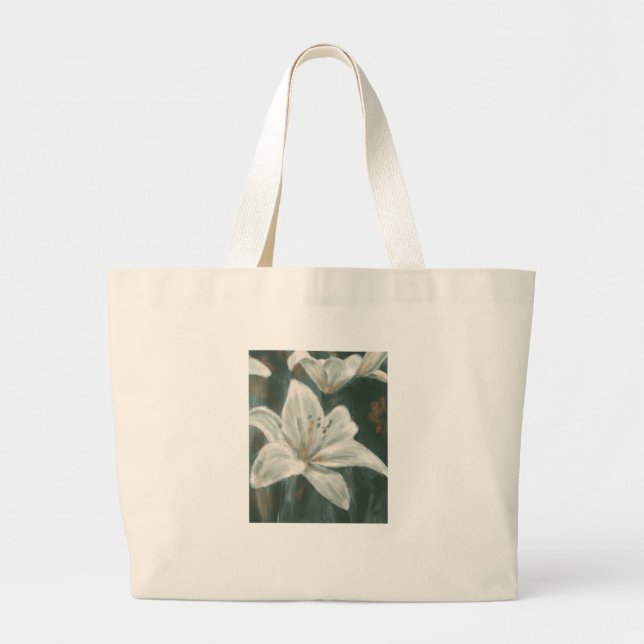 Lily Flower Painting Jumbo Tygkasse (Framsidan)