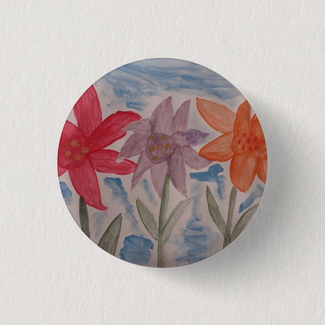 Lily Flowers Badge Knapp (Framsida)