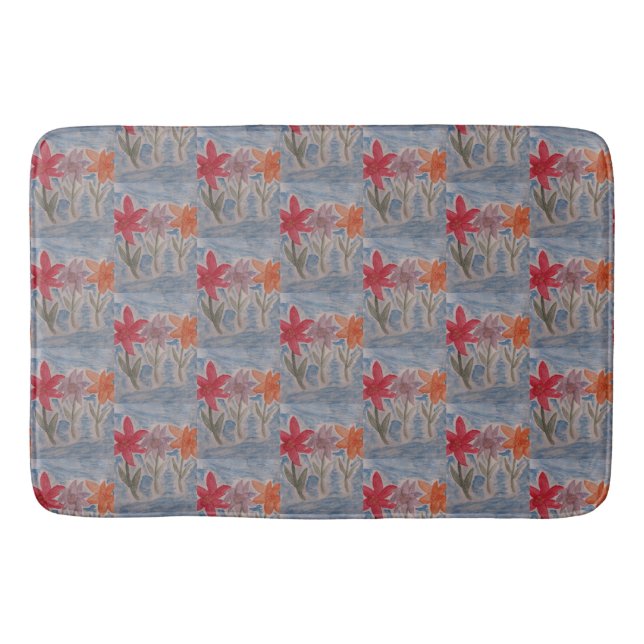 Lily Flowers Bath Mat Badrumsmatta (Framsidan)