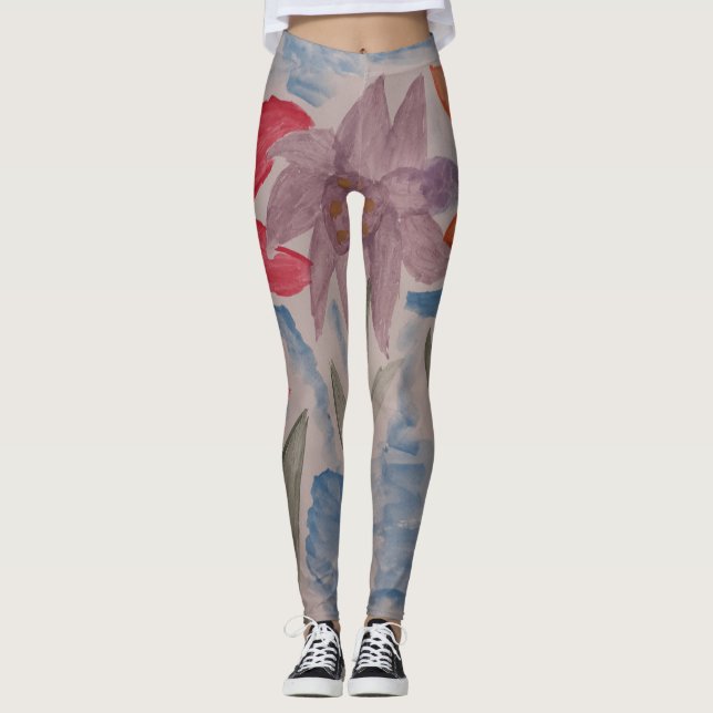 Lily Flowers Leggings (Framsida)