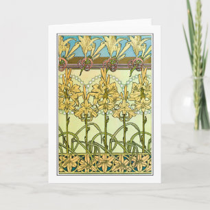 Lily Flowers of Art nouveau Stil, Mucha Kort