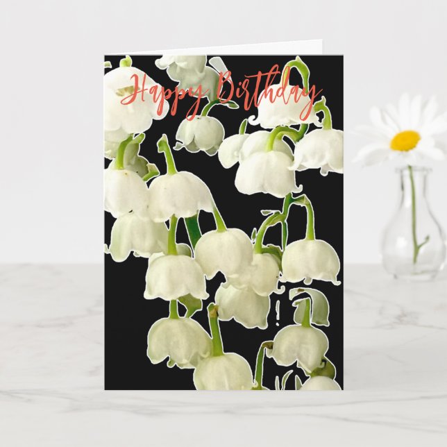 LILY FLOWERS PHOTO BIRTHDAY CARD KORT (Liten växt)