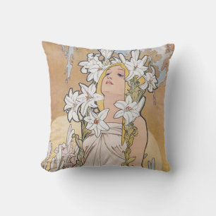 Lily (Four Flowers), Alphonse Mucha Kudde