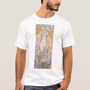 Lily (fyra blommor), Alphonse Mucha T Shirt