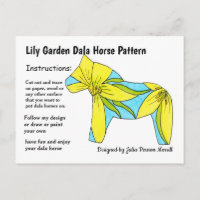 Lily Garden Dala Horse Mönster till 