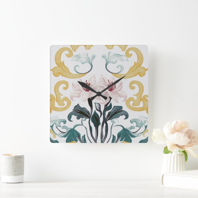 Lily & Grace Fyrkantig Klocka (Hem)