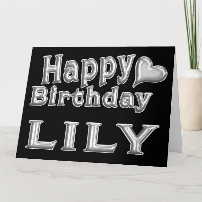 Lily Happy Birthday Geburtstag Karte Aufsteller Kort (Framsida)