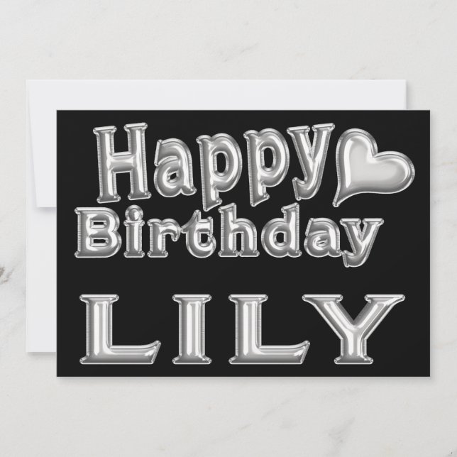 Lily Happy Birthday Karte Grußkarte mit Herz Kort (Framsida)