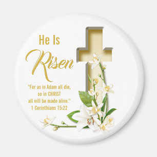 Lily Kor Scripture han är riserad Magnet