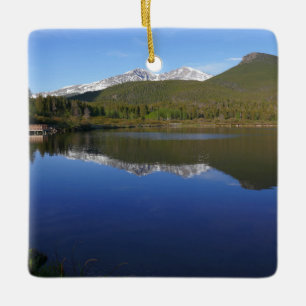 Lily Lake vid Rocky Mountain National Park Julgransprydnad Keramik