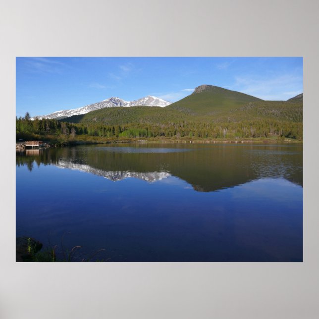Lily Lake vid Rocky Mountain National Park Poster (Framsidan)