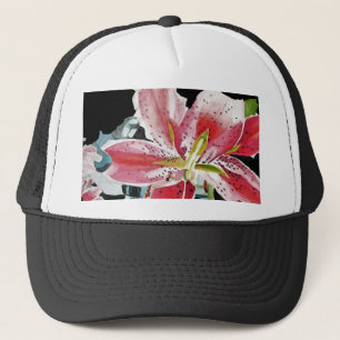 Lily Lillies Vattenfärgsblomma Baseball Hat Keps