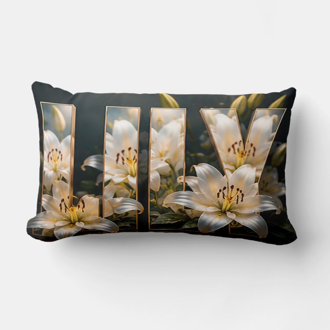 Lily Lyx Botanisk Blommig Dekor Lumbarkudde (Framsida)