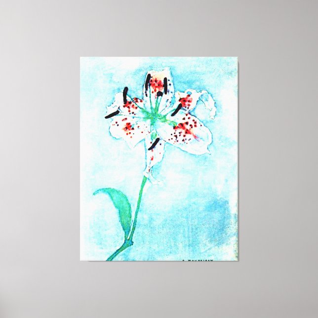 Lily, målning av Piet Mondrian Canvastryck (Framsida)