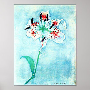 Lily, målning av Piet Mondrian Poster