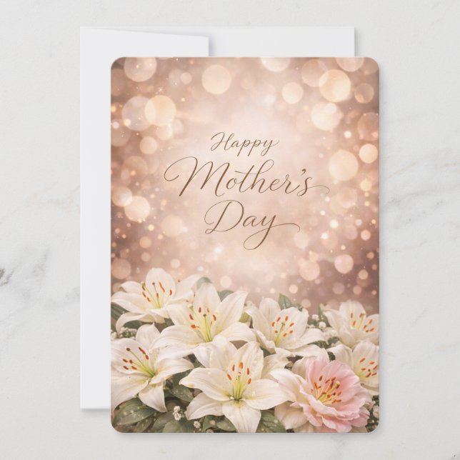 Lily Mors Dag Hälsningsdesign Julkort (Framsida)
