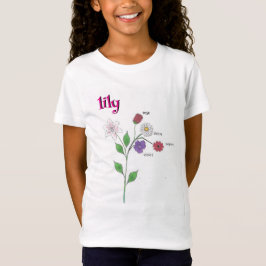 Lily Namn Flickas Blomma T-Shirt