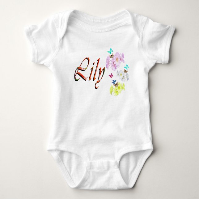 Lily, Namn, Logo, Med Kattungar, T Shirt (Framsida)