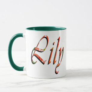 Lily Namn Logotyp Grönt Combo Coffee Mugg