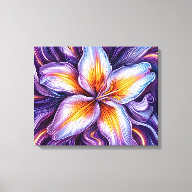 🌺 Lily Närbild Väggkonst För Elegant Blommig Hem  Canvastryck (Framsida)