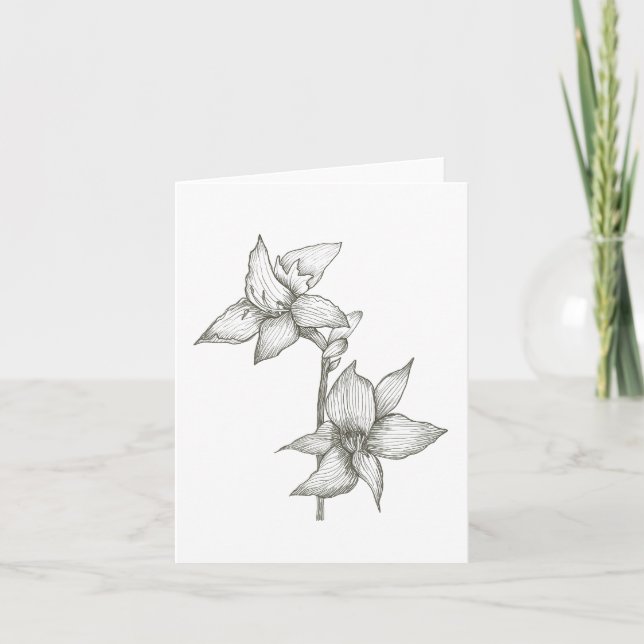 Lily Note Card Kort (Framsida)