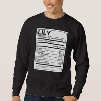 Lily Nutrition Information Problem med att lösa hå Lång Ärmad Tröja