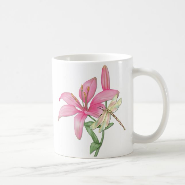 Lily och Dragonfly Kaffemugg (Höger)