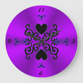 Lily och Heart på Rainbow Stor Klocka