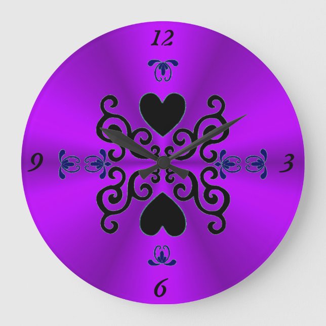 Lily och Heart på Rainbow Stor Klocka (Framsida)