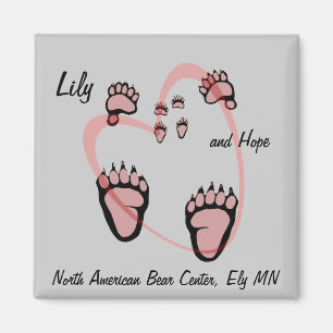 Lily och Hope Heart Magnet