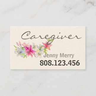 Lily of Compassion: Caregiver Affärskort Visitkort